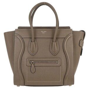 Celine Brown Luggage Micro Tote Handbag S-AT-4116 155772